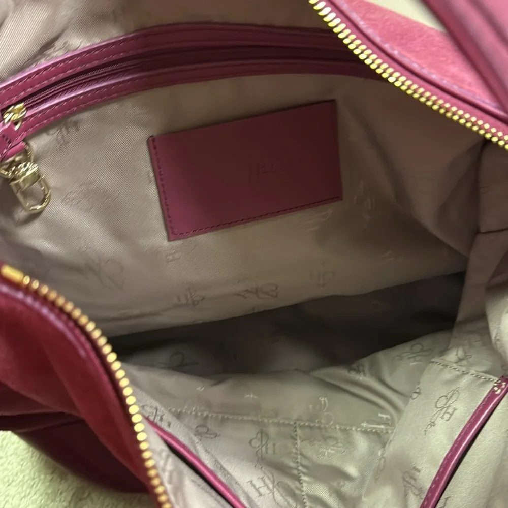 NEW!! Women’s Cole Haan Bucket Hobo Leyden II Winery Suede Bag